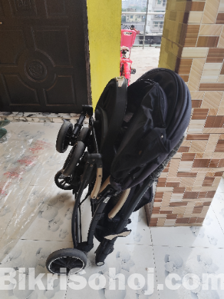 Baby Stroller with Rocking Mood and Adjustable Handle Bar